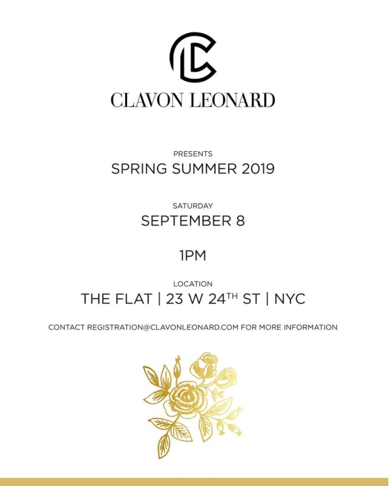 Clavon Leonard SS19 Invitation